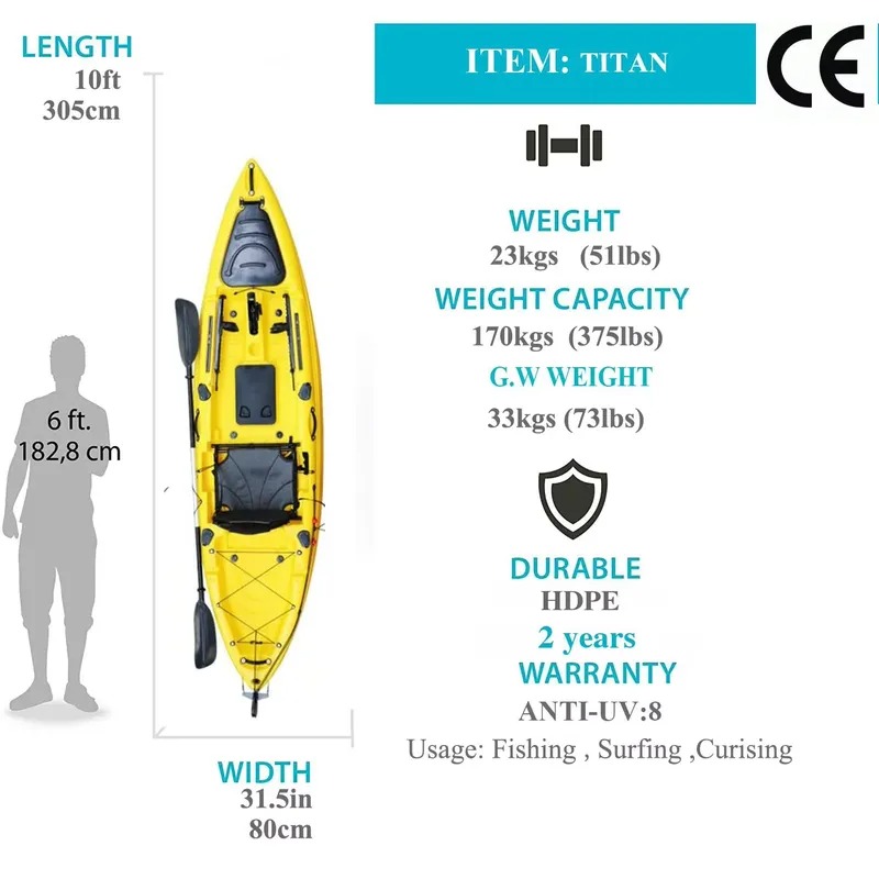 10ft Single Seat Sit on Fishin - Fishing Boat Paddle ulasan dan harga
