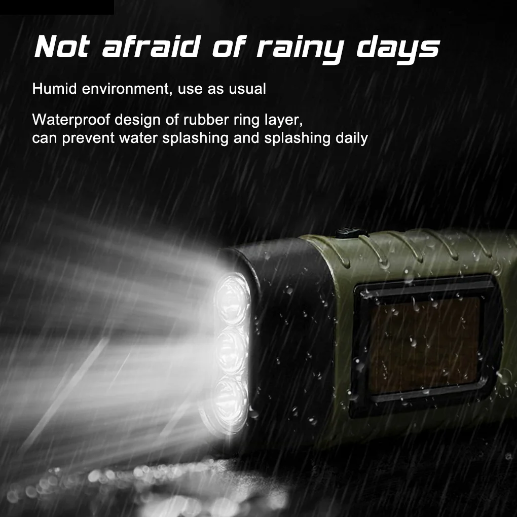 LED Flashlight Hand Crank Sola - Fishing Boat Navigation Light ulasan dan harga